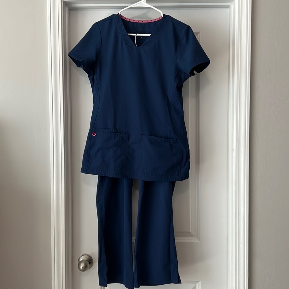 Heart and Soul Scrubs Navy Blue Petite